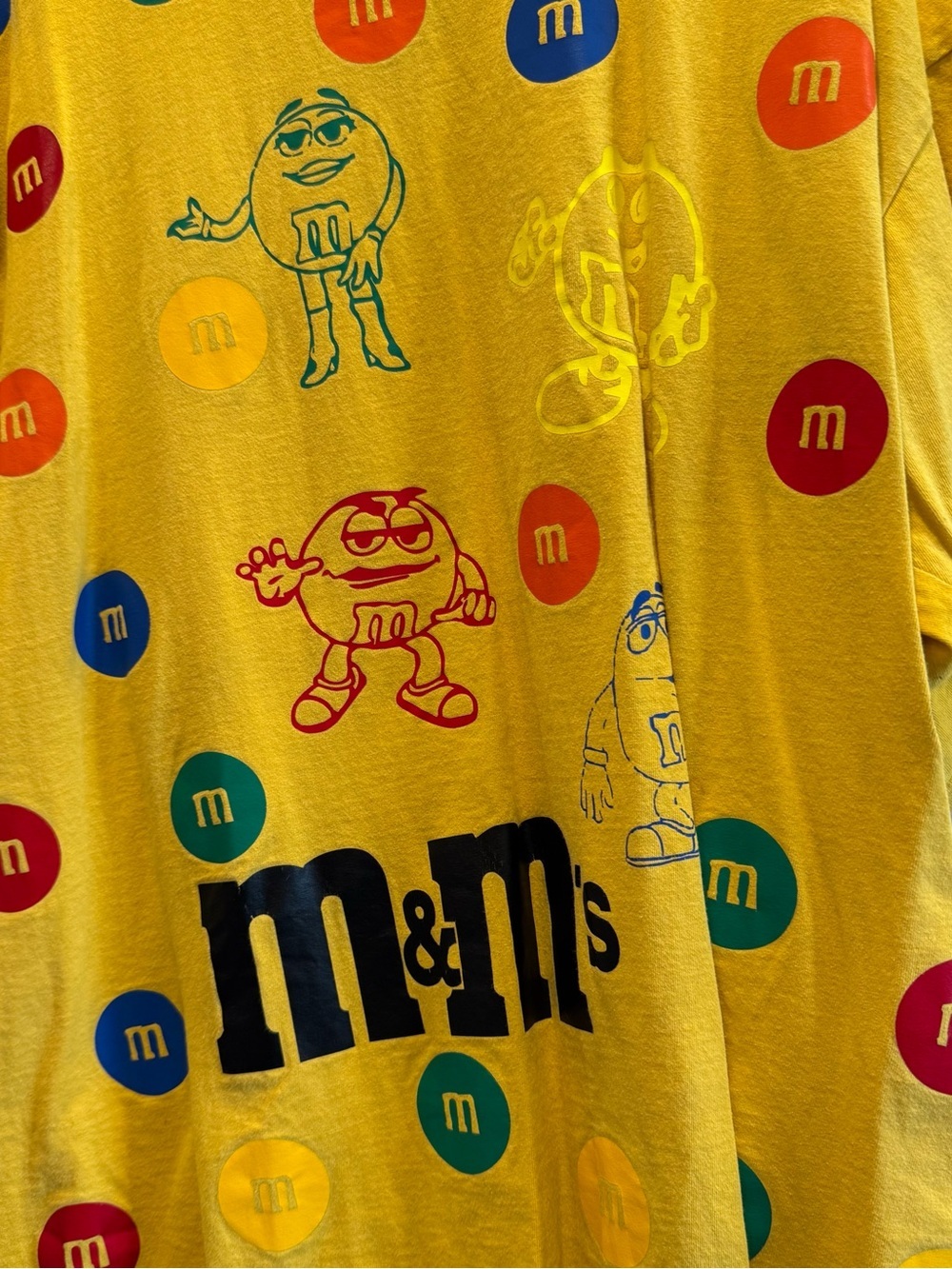 M&M'S Yellow Graphic Candy Dot Short Sleeve Tee - Picture 3 of 9